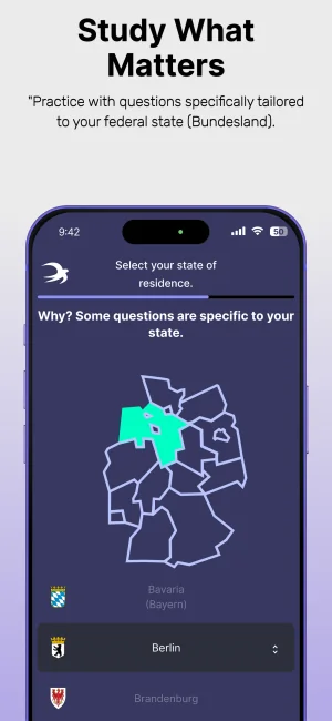 Study modes screenshot